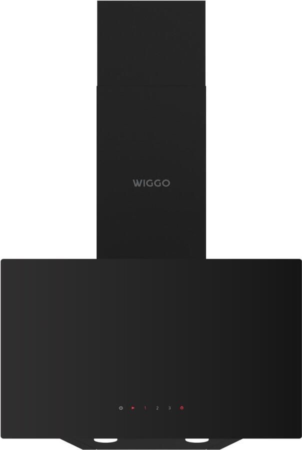 Wiggo WE-A531G(B) – Schuine Afzuigkap – 50 cm – Zwart Glas – Energieklasse A – Touch Control – ECO+ Design – 5 Jaar Garantie
