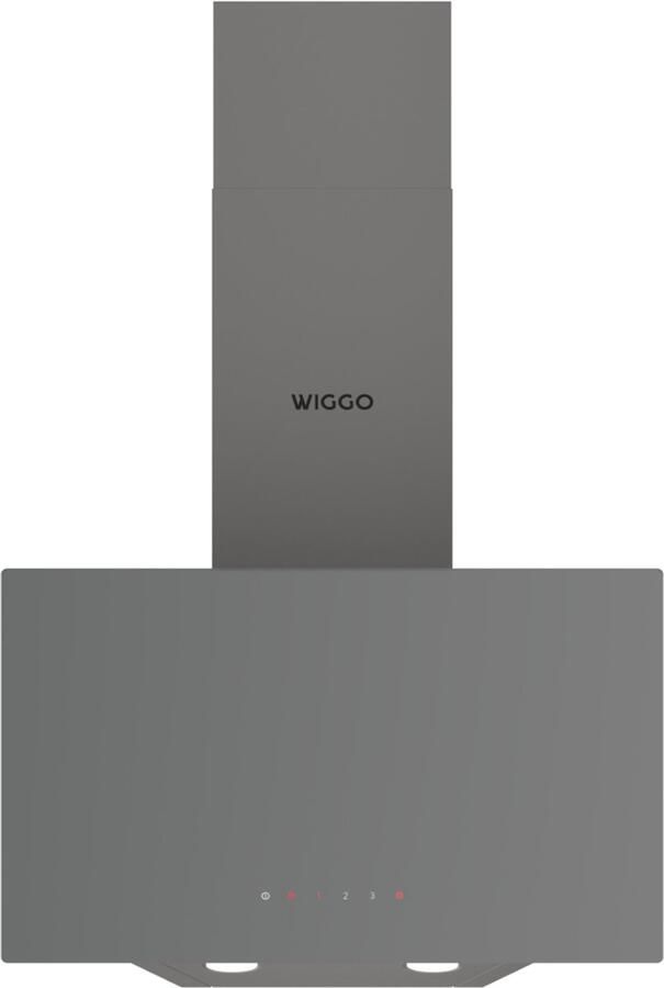 Wiggo WE-A531G(G) – Schuine Afzuigkap – 50 cm – Grijs Glas – Energieklasse A – Touch Control – ECO+ Design – 5 Jaar Garantie