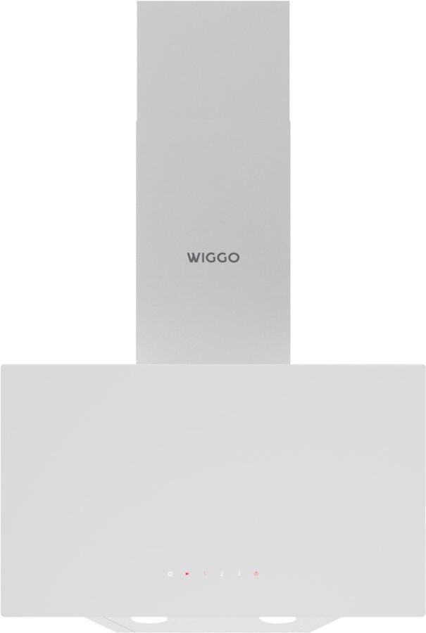 Wiggo WE-A531G(W) – Schuine Afzuigkap – 50 cm – Wit Glas – Energieklasse A – Touch Control – ECO+ Design – 5 Jaar Garantie