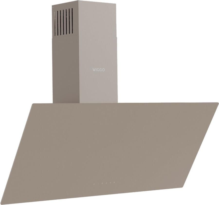 Wiggo WE-A941G(C)- Schuine Afzuigkap 90cm Creme Glas