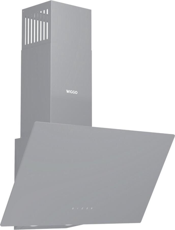 Wiggo WE-A941G(G)- Schuine Afzuigkap 90cm 650m³ h LED klasse A 5 jaar garantie Grijs Glas
