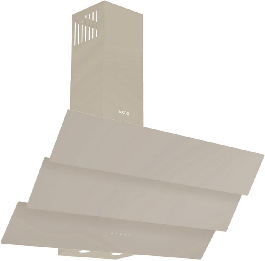 Wiggo WE-B943G(C) Schuine Afzuigkap 90cm Creme Triple Glas
