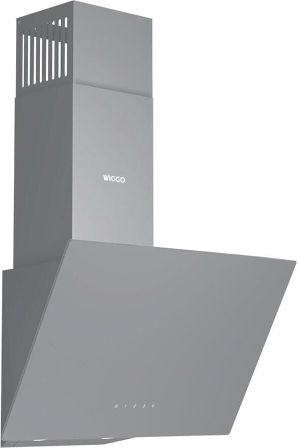 Wiggo WE-D531G(G) – Schuine Afzuigkap 50 cm – Grijs Glas – LED Verlichting – Touch Control – 5 jaar garantie