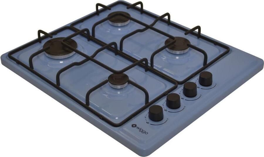 Wiggo WK-GV804B Vrijstaande gaskookplaat Blauw