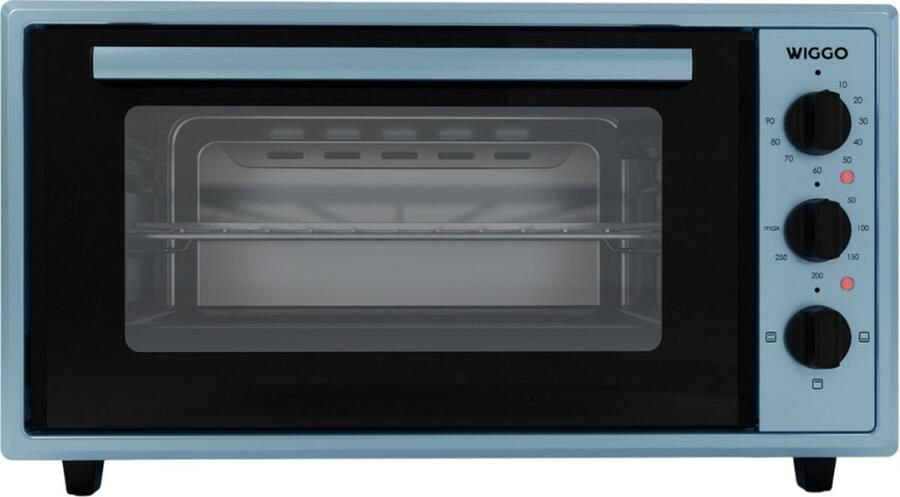 Wiggo WMO-E456(A) Vrijstaande Mini Oven Electrisch 60 CM 45 liter 2000 W 5 Jaar Garantie Aqua Blauw