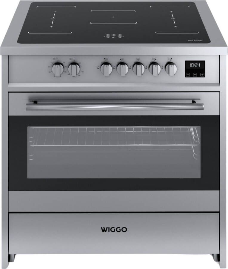 Wiggo WIO-E921A(XX) Freestanding Induction Elektrische Oven 90cm 8 Function 121 Liter 3000 W Inox - Foto 1