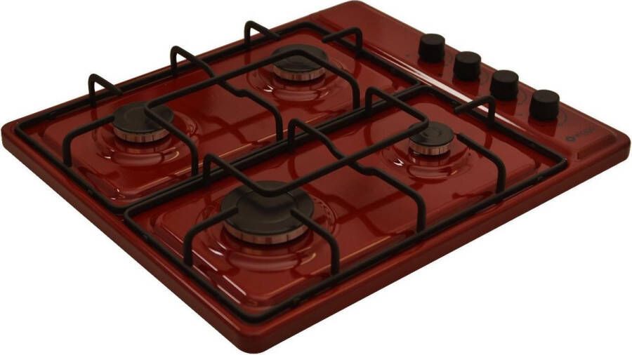 Wiggo WK-GV804R Vrijstaande gaskookplaat 60 cm Rood - Foto 2