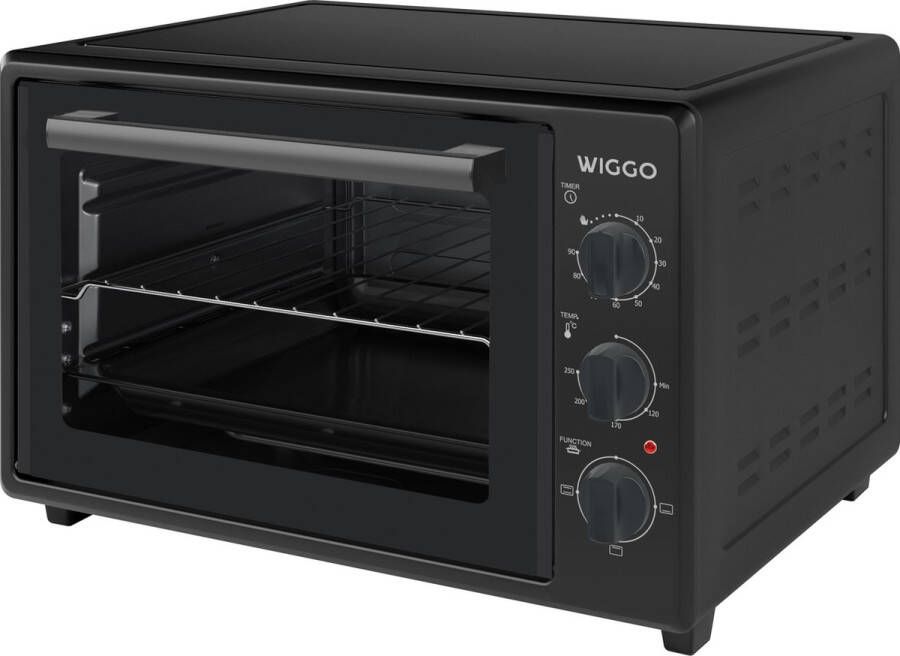 Wiggo WMO-E353(B) Vrijstaande Mini Oven 35 liter 1800 Watt Timer Zwart Tijdelijk een gratis koksmes van Villeroy & Boch ter waarde van 44 95€ bijgeleverd! - Foto 3