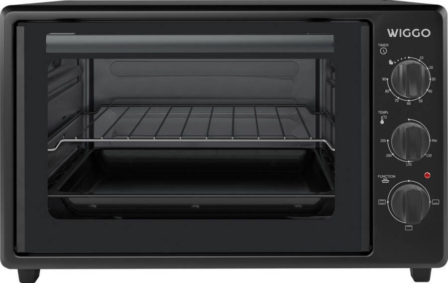 Wiggo WMO-E353(B) Vrijstaande Mini Oven 35 liter 1800 Watt Timer Zwart Tijdelijk een gratis koksmes van Villeroy & Boch ter waarde van 44 95€ bijgeleverd! - Foto 4