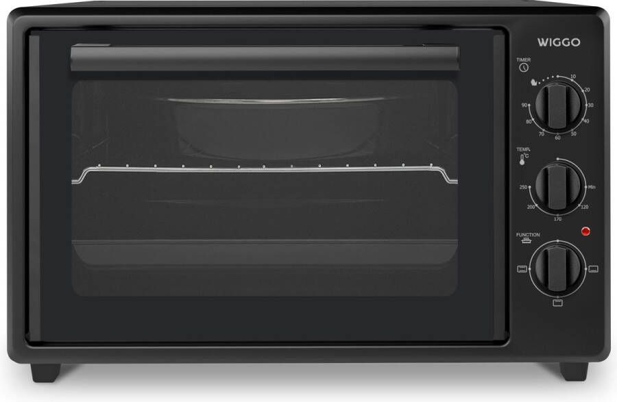Wiggo WMO-E353(B) Vrijstaande Mini Oven 35 liter 1800 Watt Timer Zwart Tijdelijk een gratis koksmes van Villeroy & Boch ter waarde van 44 95€ bijgeleverd! - Foto 5