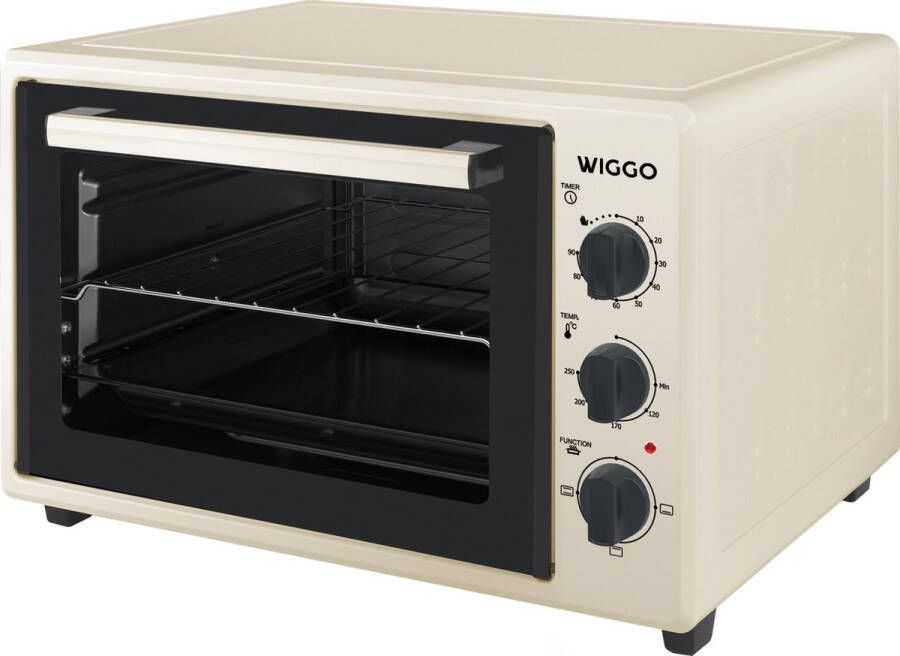 Wiggo WMO-E353(C) Vrijstaande Mini Oven 35 liter 1800 Watt Timer Creme Tijdelijk een gratis koksmes van Villeroy & Boch ter waarde van 44 95€ bijgeleverd! - Foto 3