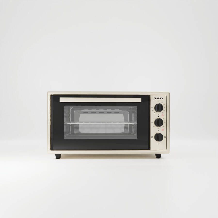 Wiggo WMO-E456(C) Vrijstaande Mini Oven 45 liter 2000 Watt Timer Creme - Foto 2
