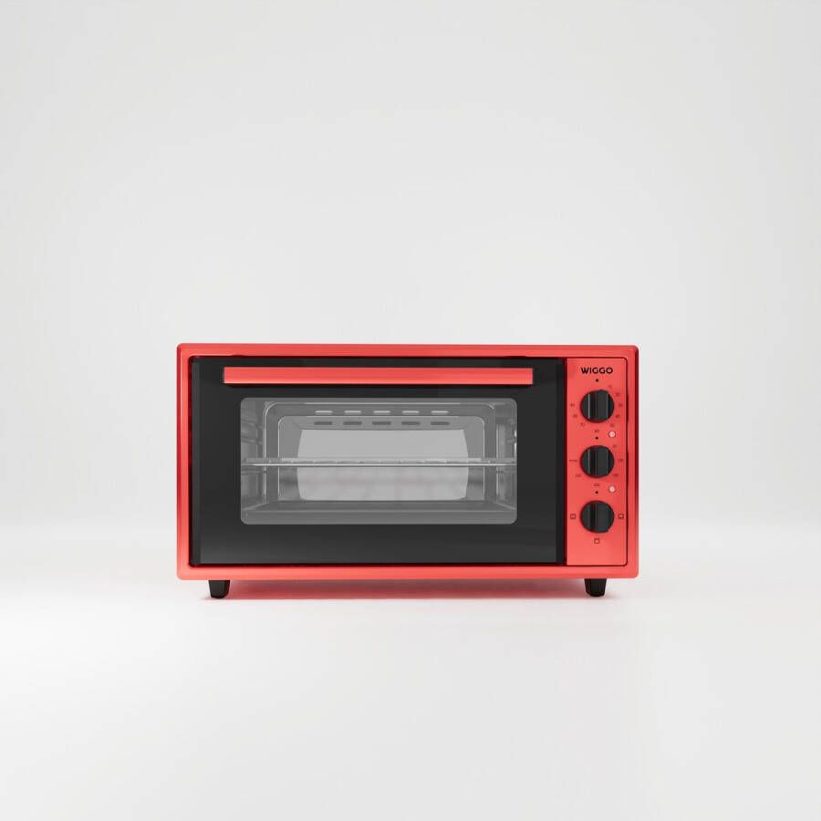 Wiggo WMO-E456(R) Vrijstaande Mini Oven 45 liter 2000 Watt Timer 5 jaar Garantie Rood - Foto 2