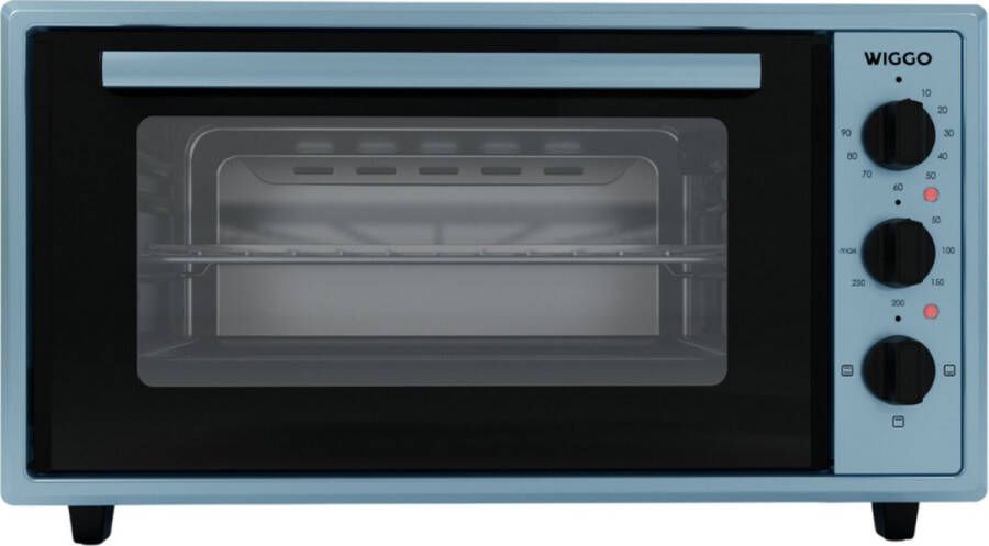 Wiggo WMO-E456(A) Vrijstaande Mini Oven Electrisch 60 CM 45 liter 2000 W 5 Jaar Garantie Aqua Blauw