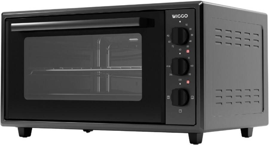 Wiggo WMO-E456(B) Vrijstaande Mini Oven 45 liter 2000 Watt Timer Zwart - Foto 1