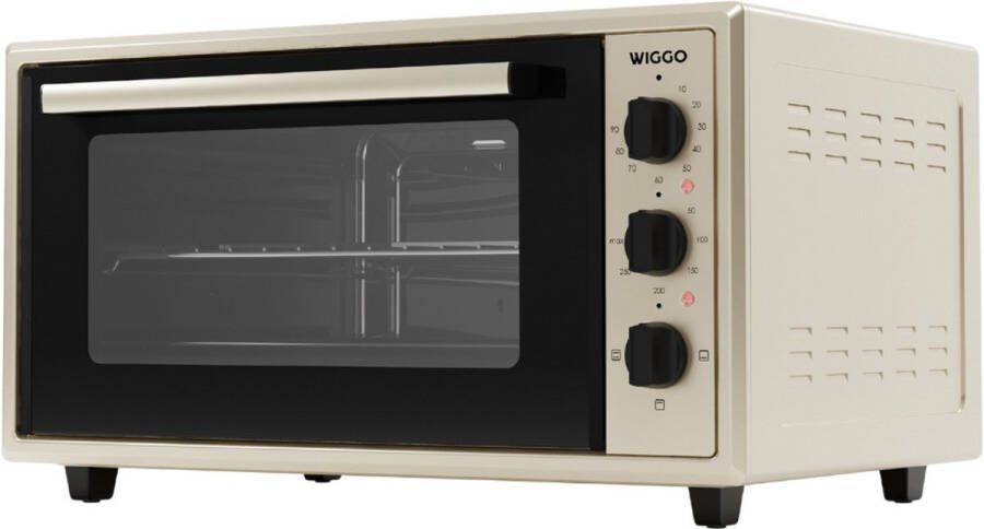 Wiggo WMO-E456(C) Vrijstaande Mini Oven 45 liter 2000 Watt Timer Creme