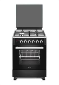 Wiggo WO-E607B(BX) Serie 7 Gasfornuis 60cm Zwart Inox Belgisch gas