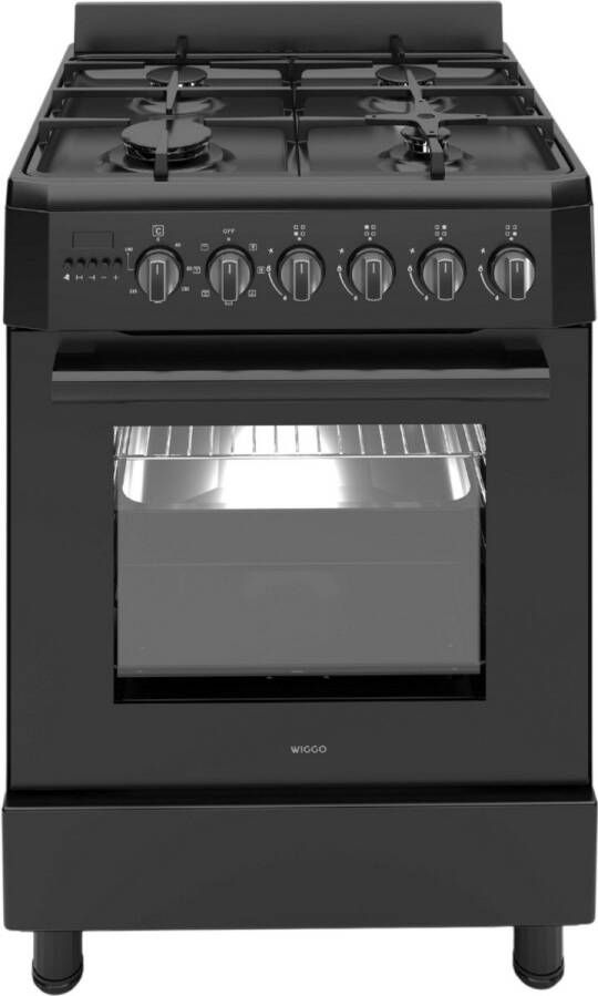 Wiggo WO-E609R(BB) Serie 9. 60 cm Gasfornuis Zwart. - Foto 2