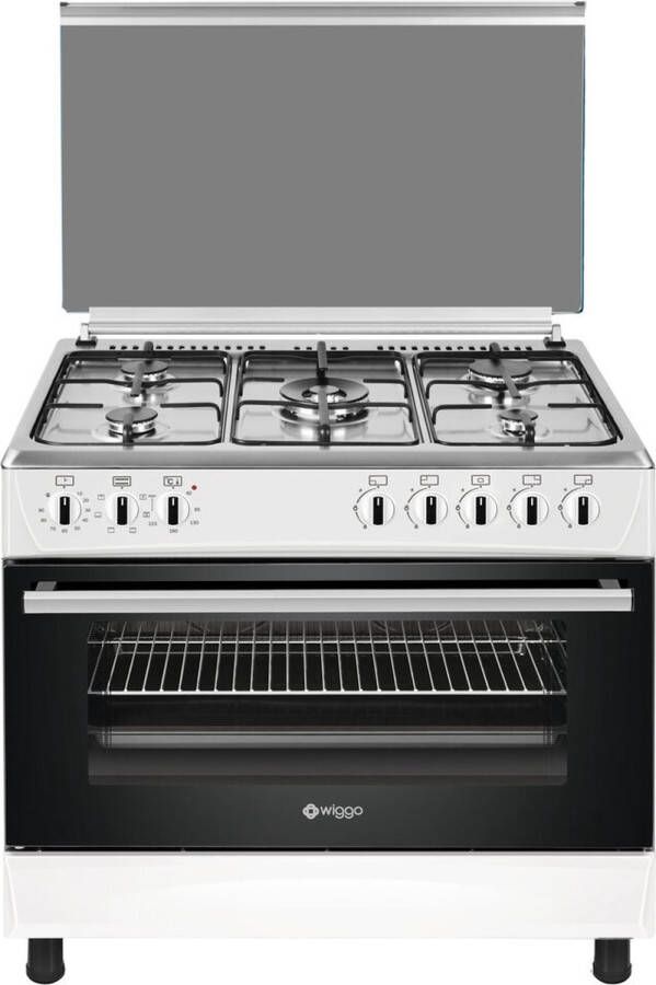 Wiggo WO-E903R(WX) Gasfornuis 5 Kookzones 5 Ovenstanden Wokbrander Timer 5 Jaar Garantie Wit - Foto 2