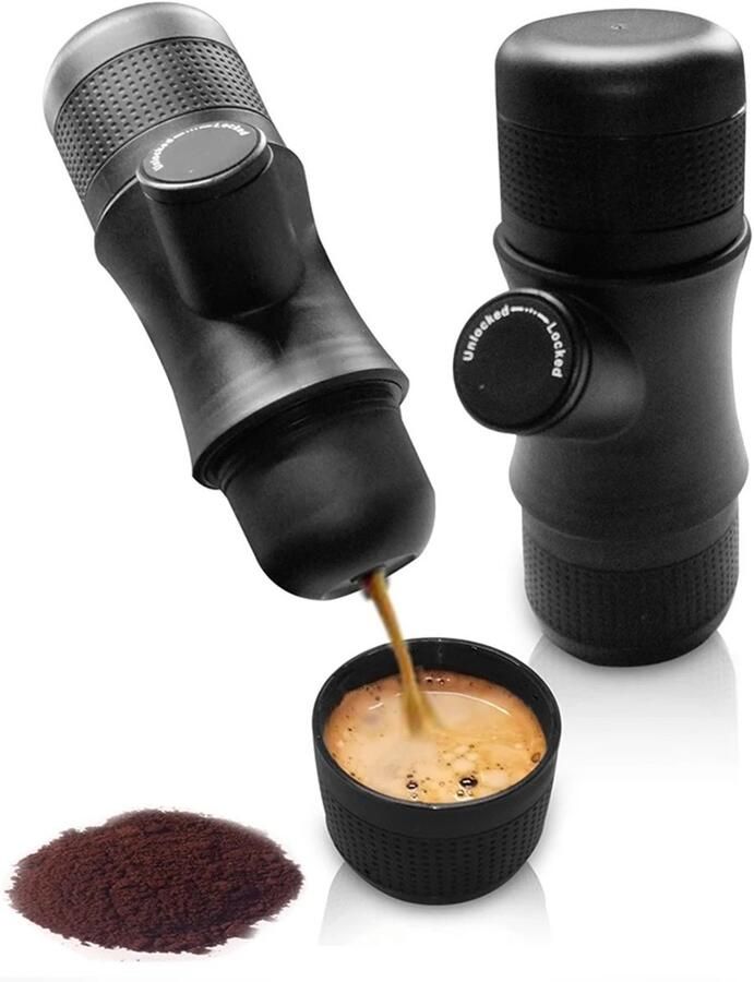 WiseGoods Premium Camping Koffiezetter Draagbare Espresso Machine Compacte Koffiemachine Outdoor Koffie Coffee Maker