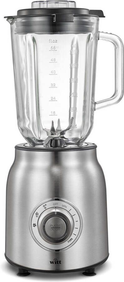 Witt Classic blender 1.200 Watt geborsteld staal