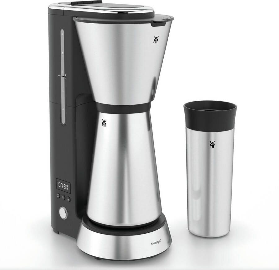 WMF Kitchenmini&apos;s koffiezetapparaat thermoskan zwart zilver 6 kopjes - Foto 3