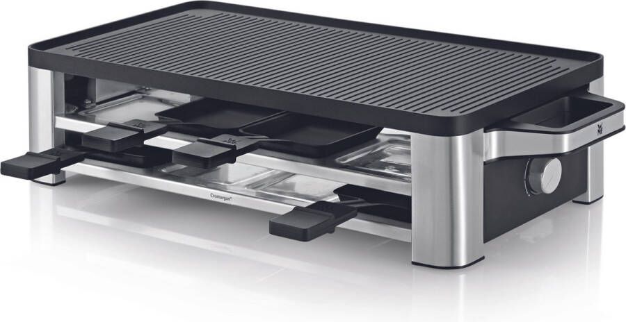 WMF Raclette LONO incl. parkeerlaag voor ongebruikte pannetjes Vaatwasmachinebestendige pannen en spatels anti-aanbakplaat