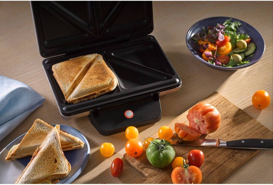 WMF Sandwichmaker LONO in hoogte verstelbare platen temperatuurlampje ruimtebesparende opslag afmetingen: 23 6 x 23 6 x 8 cm - Foto 5