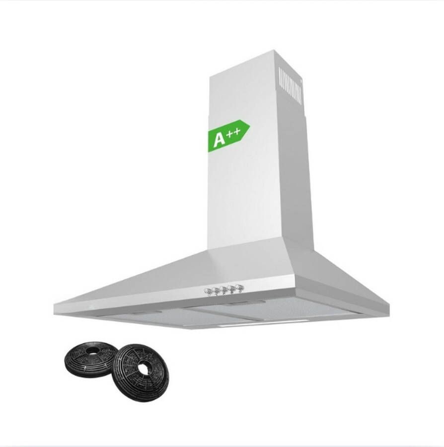 WNHB Afzuigkap 60 cm – Energiezuinig – LED Verlichting – Sterke Zuigkracht – Zwart – 2 Ventilatiemodi