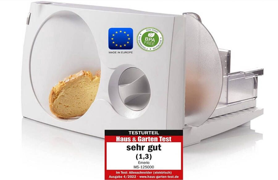 WNHB Elektrische Broodsnijmachine – 100W Broodmachine met Instelbare Dikte – Veilig & Precisie Snijden – Broodsnijder voor Thuisgebruik