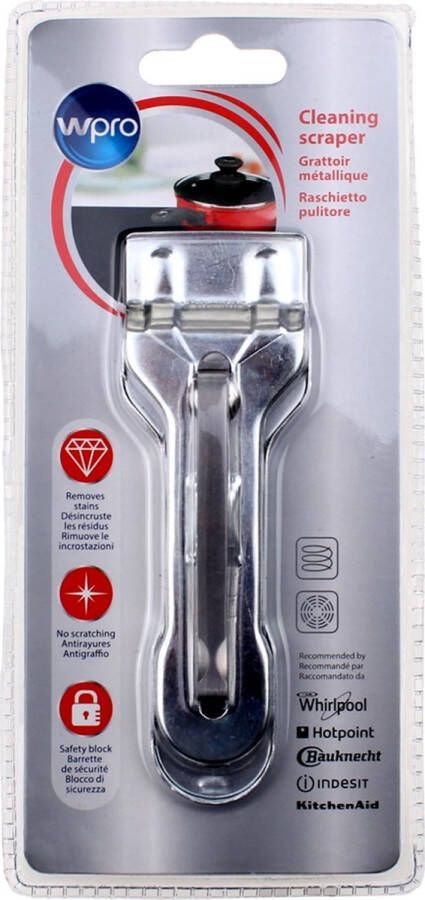 Wpro Schraper Keramischeglas Kookplaat + 1 Mesje (in B 484000008546