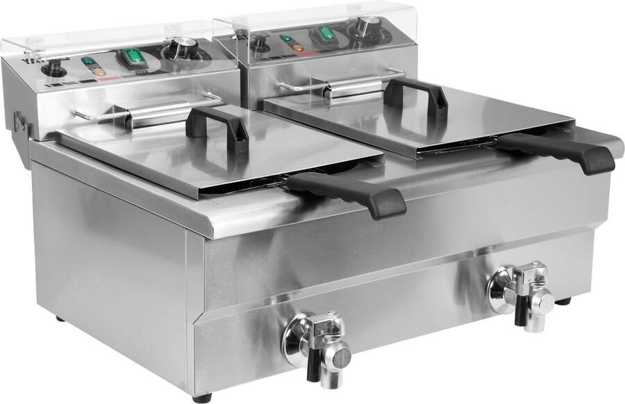 Yato Professionele Dubbele Elektrische Friteuse 2 × 12 liter (400 Volt)
