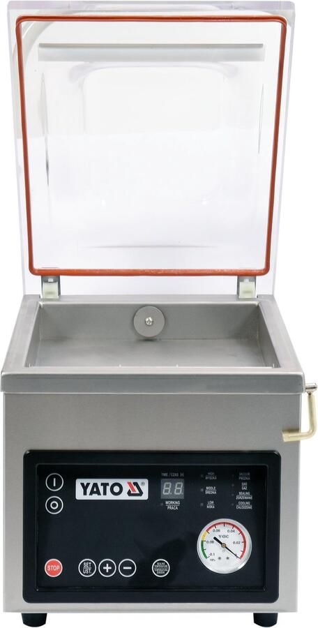 Yato Professionele Tafelmodel Kamer Vacuümmachine – Sealbalk 260 mm – RVS 304 – Pomp 10 m³ h – Volautomatisch – Compact Model voor Horeca & Sous-Vide