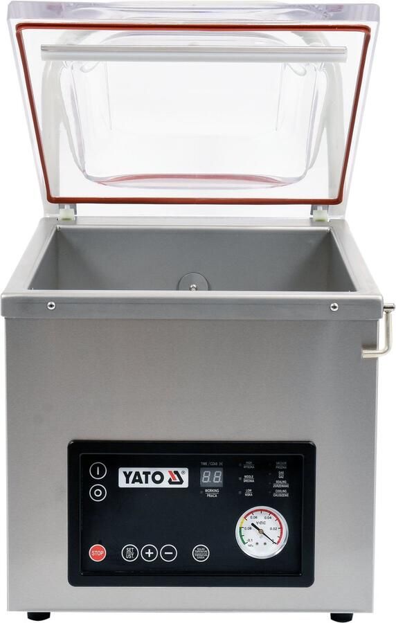 Yato Professionele Tafelmodel Kamer Vacuümmachine – Sealbalk 350 mm – RVS 304 – Pomp 20 m³ h – Volautomatisch – Geschikt voor Sous-Vide & Marineren