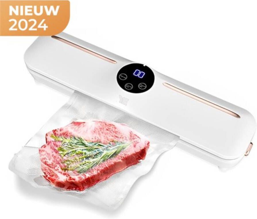 Ye Vacuum Sealer Voedselverpakking Inclusief 5 Vacuumzakken Gebruiksvriendelijk Langere Versheid