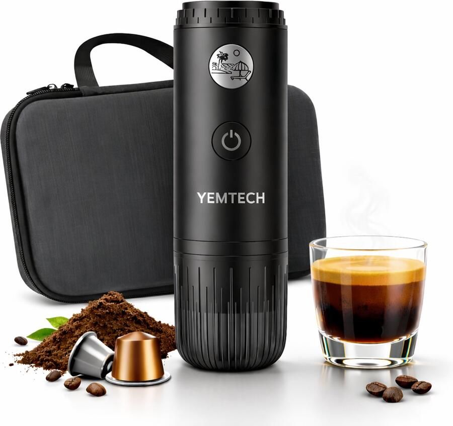 YEMTECH Draagbare Elektrische Espressomachine Draagbare Espressomachine voor onderweg 100 ml max. Mini Reis Espressomachine Mini Koffiemachine – Oplaadbaar 7800mAh – Voor Camping Auto & Reizen - Foto 2