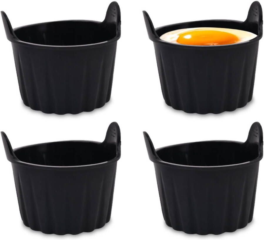 Ynkkvre Silikonen Airfryer Vorm – Herbruikbare Muffinvormen & Bakvormen Ø9cm – Hittebestendig tot 240°C – Vaatwasserbestendig – Geschikt voor Ninja Philips Cosori Tefal