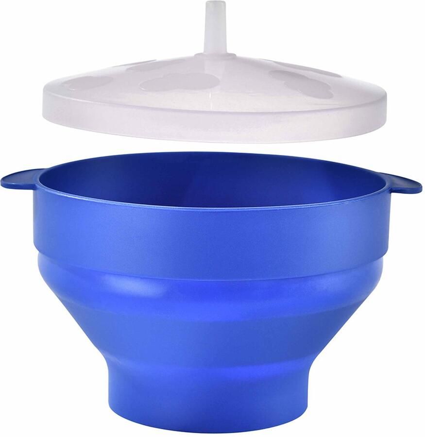Ynkkvrea Ynkkvre Inklapbare Popcornmaker Magnetronpopcorn Geen Olie Nodig Snel Garen 1 Stuks Thuisgebruik+Blauw