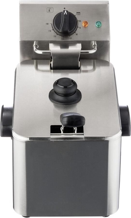 YOR Frituurpan 4 liter Frituurpan Zilver 39cmx 27cm x 32cm