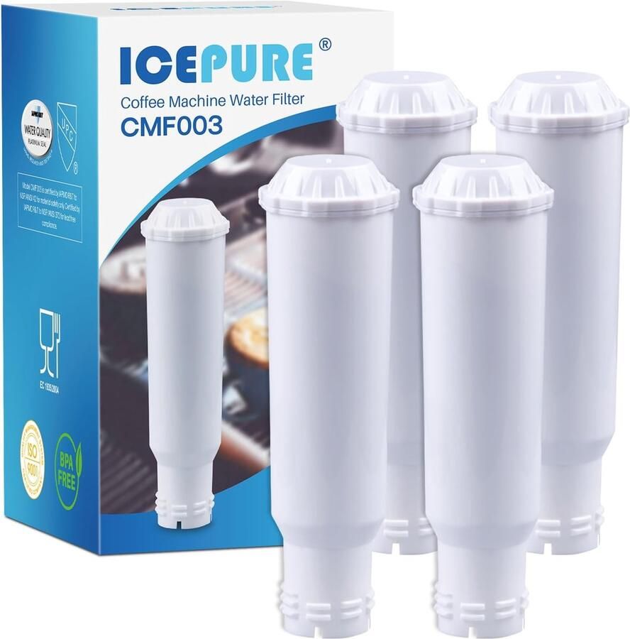 YUNDA ICEPURE Waterfilter voor Koffiemachine Compatibel met Krups F088 Pro Aqua AEG Bosch Siemens Nivona 4 stuks (Opmerking: niet geschikt voor Jura White)