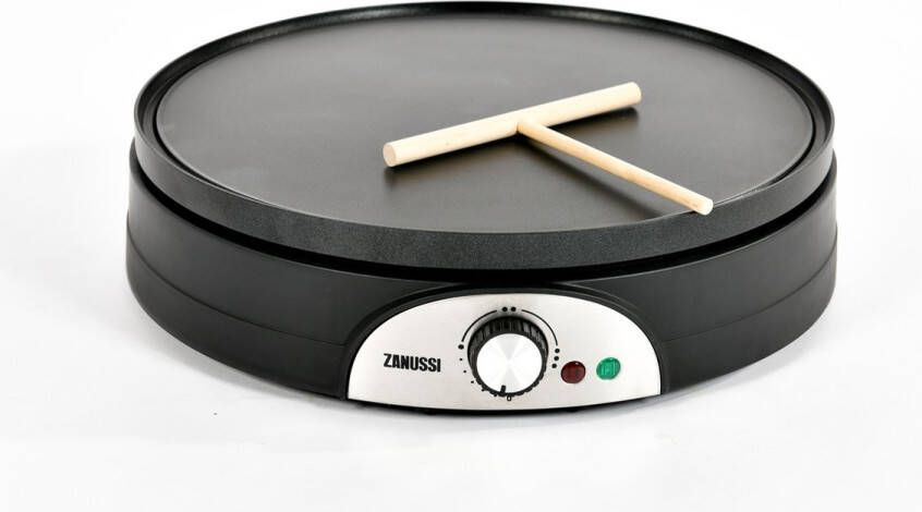 Zanussi CPM135 Crêpe Maker Kleine en Grote Pannenkoekenmaker Pannenkoekenplaat- Ø 37CM Regelbare Thermostaat 1500W met Deegverdeler