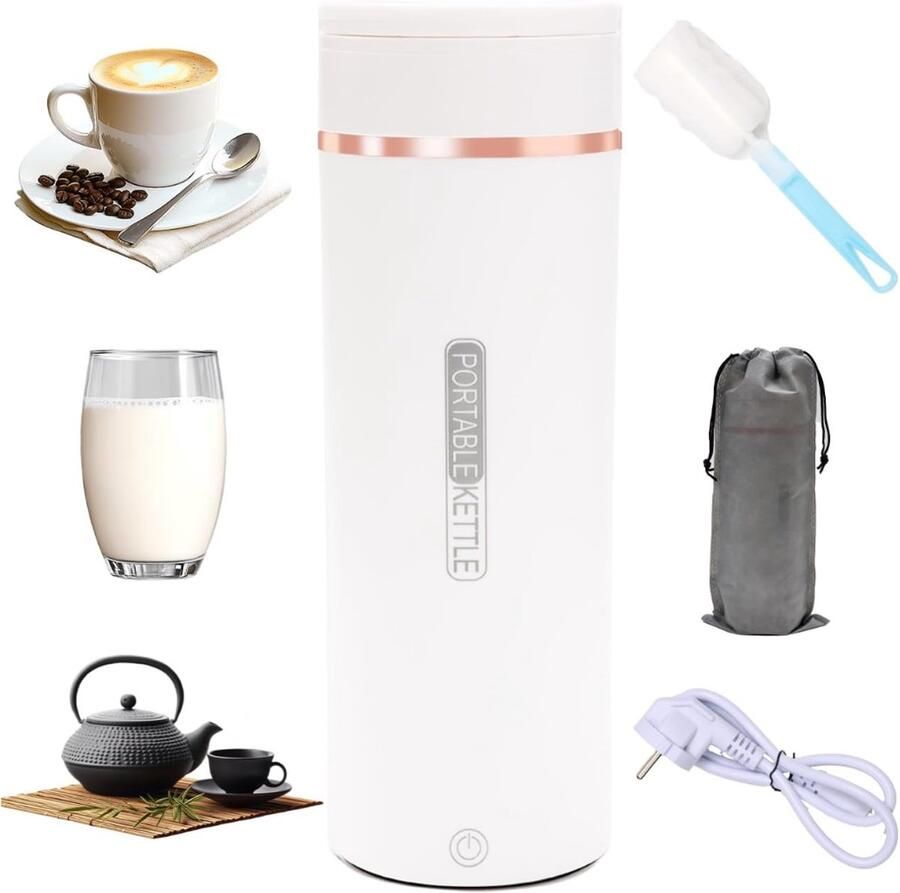 Zavio Mini Waterkoker Reiswaterkoker Draagbare Waterkoker