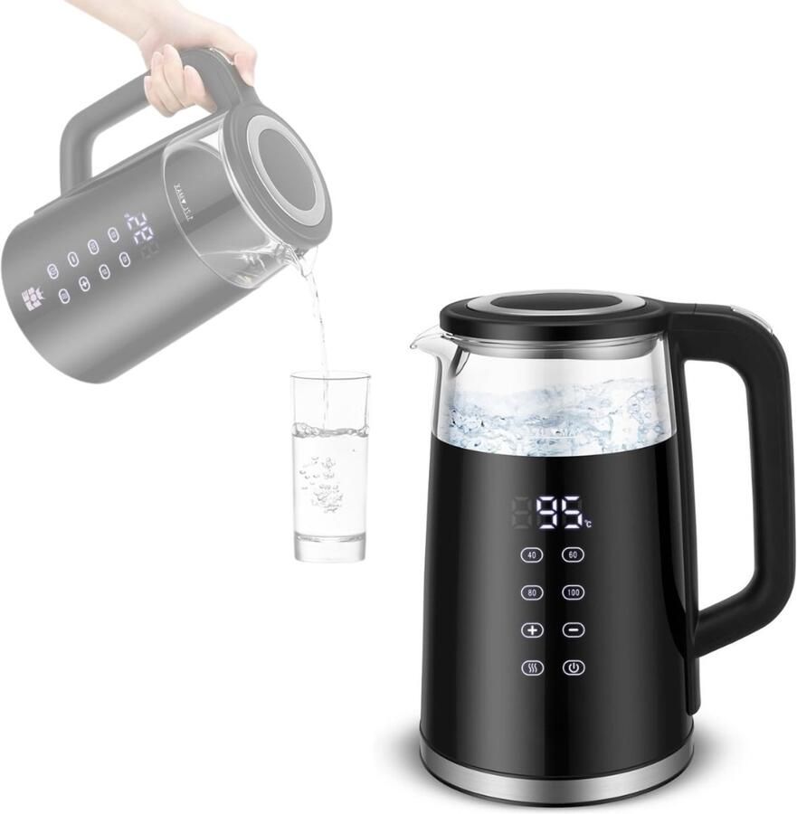 Zavio Waterkoker met Temperatuurregeling Heetwaterdispenser Waterkoker RVS