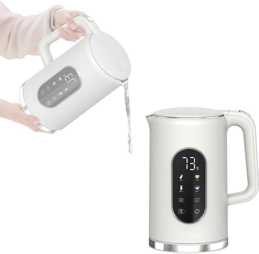 Zavio Waterkoker met Temperatuurregeling Heetwaterdispenser Waterkoker RVS