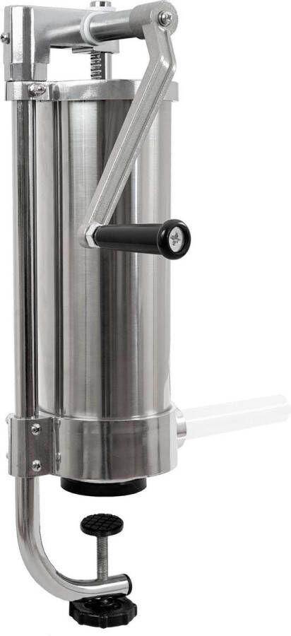 ZELSIUS worstvulmachine 3 L RVS worstenvuller met 3 vulbuizen- tafelmodel