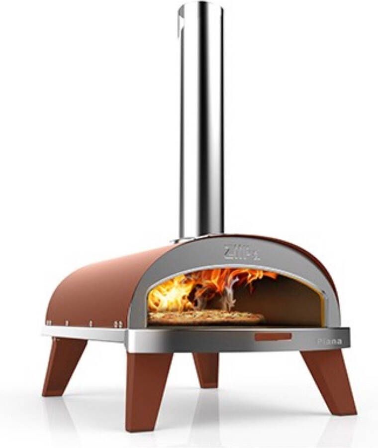 ZiiPA Pizza oven Piana Pellets Houtskool Coriedieten pizzasteen kleur Terracotta - Foto 2