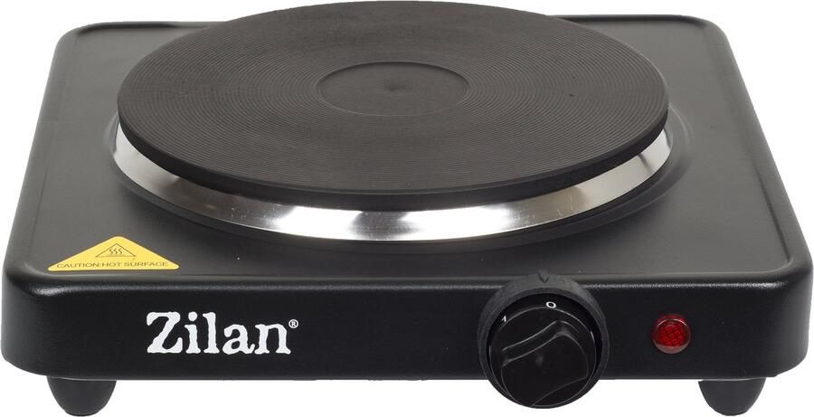 Zilan Elektrische Kookplaat 1500W – Vrijstaande Hotplate – 2 Gietijzeren Kookzone 185 mm – Thermostaat & Oververhittingsbeveiliging – Antislip – Compact & Snel Opgewarmd – Zwart