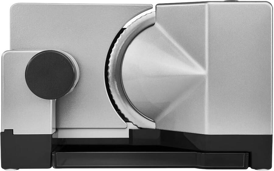 QIN Vleessnijmachine Snijmachine Allessnijder -Vleessnijmachine Voor Thuis Universeel voor Linkshandig Gebruik 33x21x21cm Zilver