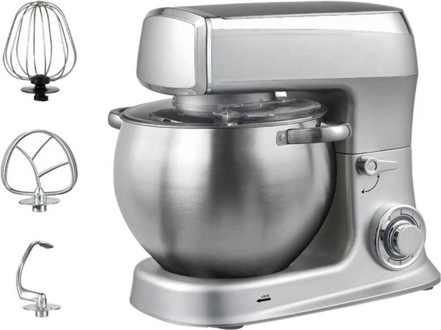Z.I.T Keukenmachine Keukenrobot 8.5Liter 1800 Watt Zilver