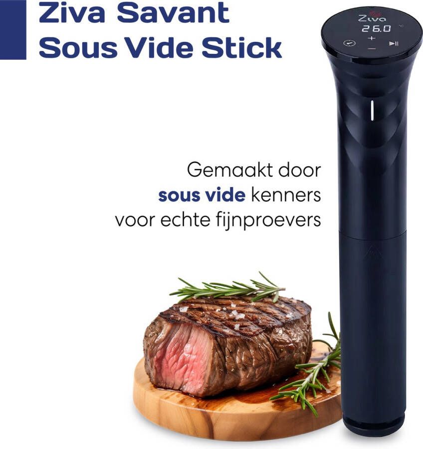 Ziva Savant Sous Vide Precisiekoker (1200W) – Nauwkeurige Temp. Controle tot 0 1ºC LCD Touch 30L Capaciteit Verwarmt tot 95ºC - Foto 2